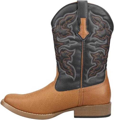 Vista 4 de ROPER Mens Classic Square Toe Casual Botas Mid Calf - Marrón