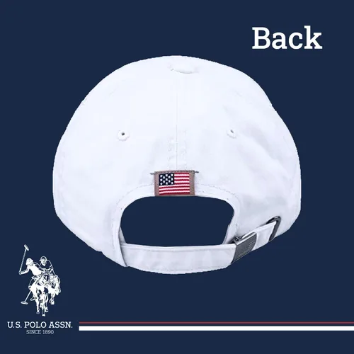 Vista 3 de Concept One Polo de EE.UU. Assn. Logotipo bordado de caballo de caballo desde 1890 sombrero de béisbol de algodón ajustable con ala curvada