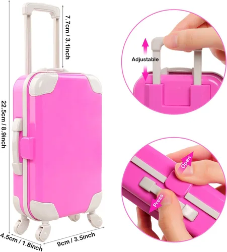 Vista 6 de Juego de 40 accesorios de viaje para muñecas de 11.5 pulgadas