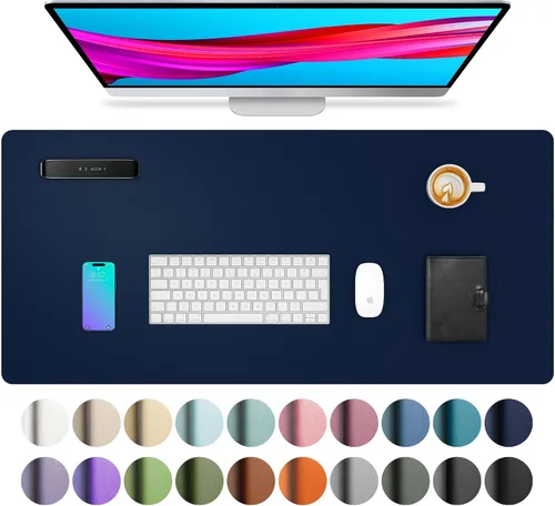 Vista 32 de Aothia - Protector de escritorio de cuero sintético grande, base antideslizante para mouse y superficie para escribir, impermeable, fácil de Agua