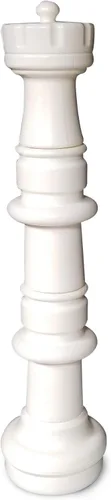 Vista 2 de Pieza de ajedrez de plástico individual – Rook – 40.5 pulgadas de alto – Negro o blanco – Este artículo es un componente del juego de ajedrez 1.