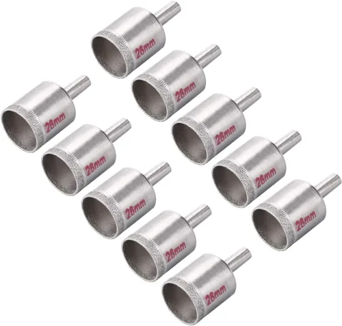 Vista 6 de uxcell Brocas de diamante de 0.157 in, sierras de agujero para azulejos de vidrio, porcelana, mármol, botellas de cerámica, ollas de ladrillo