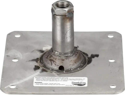 Vista 8 de Attwood Base de pedestal de aluminio Swivl-Eze 7 pulgadas x 7 pulgadas Lock'N-Pin Para barcos marinos Paquete de 2