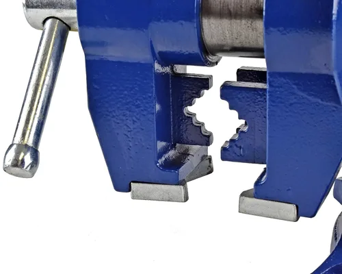 Vista 6 de Yost Vises 750-E - Sistema de tornillo de banco y tornillo de banco multiusos 2 en 1 Agarre seguro con base giratoria Fabricado con una