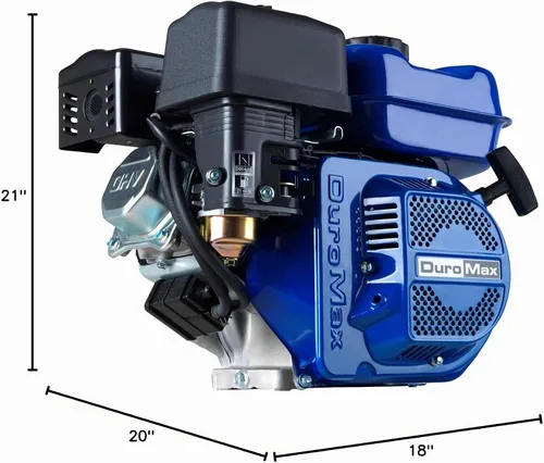 Vista 6 de DuroMax XP7HP 208cc - Motor multiusos de arranque de retroceso a gasolina, aprobado por 50 estados, XP7HP, azul