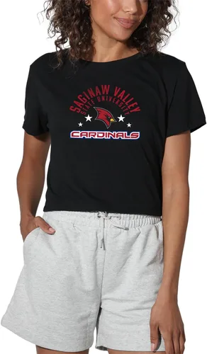 Vista 55 de Colección oficial de camisetas con diseño de mascota desgastada para mujer, color negro Grizzlies del estado de Adams