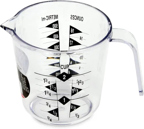 Vista 8 de Chef Craft Select Taza medidora de plástico, capacidad de 1 taza, transparente