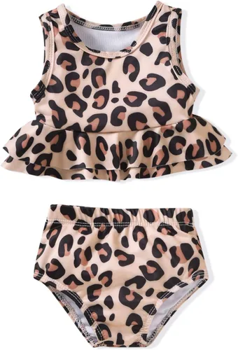 Vista 19 de Aalizzwell Traje de Baño para Niña Pequeña de Dos Piezas Traje de Baño Bikini para Playa Bandera americana B