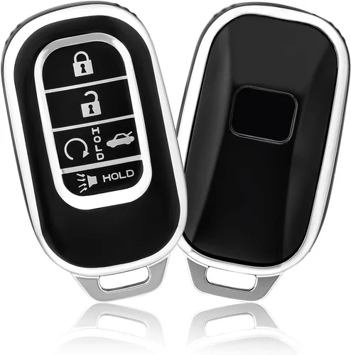 Vista 8 de OFFCURVE Funda para llavero de coche de TPU para Honda D5, Negro