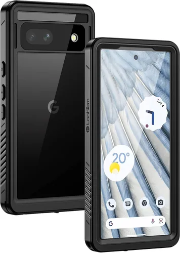 Vista 10 de Lanhiem Funda para Google Pixel 6, impermeable IP68 a prueba de polvo con protector de pantalla integrado, funda protectora de cuerpo completo