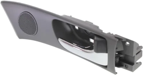 Vista 7 de Para Lexus ES300 2002 2003 Manija de puerta interior delantera, lado del pasajero, bisel negro con palanca cromada Con botón de bloqueo de puerta