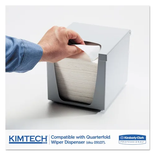 Vista 5 de Kimtech 06121 SCOTTPURE Limpiaparabrisas plegable 1/4, 12 x 15, blanco, 100 por caja (caja de 4 cajas)