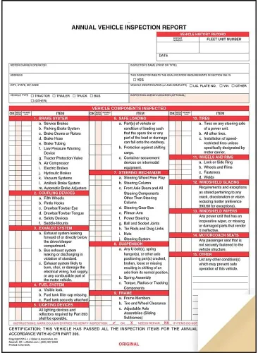 Vista 3 de Formularios de informe anual de inspección de vehículos de J. J. J. Keller