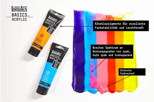 Vista 170 de Liquitex BASICS Pintura Acrílica, Tubo de 118ml (4 oz), Umber Crudo Medium Viscosity, Satin Finish, Lightfast, Fine Art Pigments, Range of
