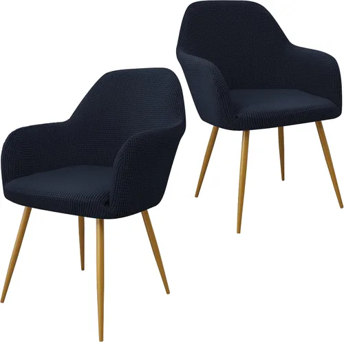 Vista 13 de Yonus - Fundas para sillas de comedor Parsons, juegos de fundas para sillas, fundas para sillones, fundas protectoras extraíbles, fundas para Negro