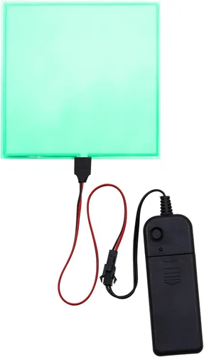 Vista 7 de jose2015 Panel electroluminiscente de 3.9 x 3.9 in, luz de panel electroluminiscente cortable, 3 modos con batería para decoración de bricolaje Verde
