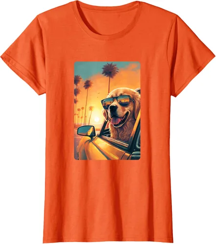 Vista 68 de Golden Retriever - Camiseta divertida de Golden Retriever con lentes, Negro