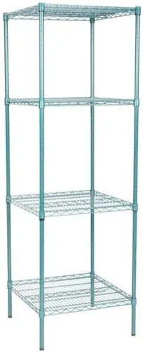 Vista 59 de Kit de 4 estantes de epoxi verde NSF de 21 x 72 pulgadas con postes de 86 pulgadas, estantería de almacenamiento resistente, kit de estantería