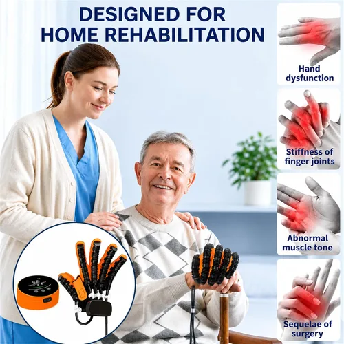 Vista 3 de Rehabilitation Robot Gloves for Stroke Recovery, Auto Finger Exerciser for Assisted Hand Training and Hand Function Rehabilitation