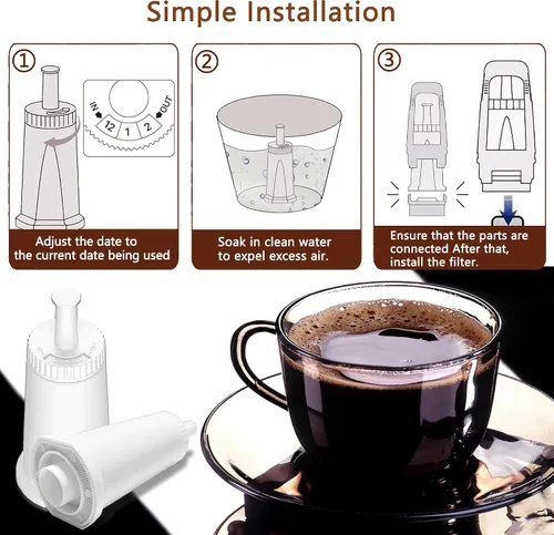 Vista 6 de Filtro de agua de repuesto para máquina Breville Espresso Barista Touch BES880, Barista Touch Impress BES881, Oracle Touch BES990, Oracle BES980