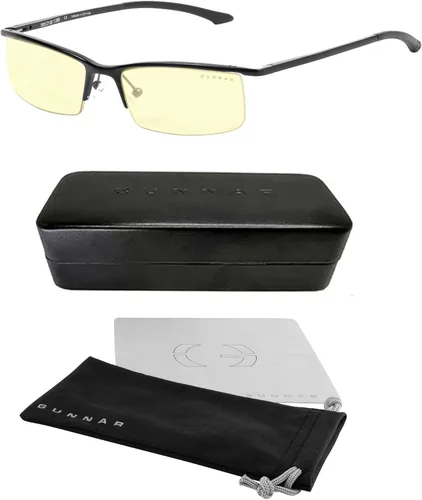 Vista 3 de Gunnar Emissary - Gafas para juegos y computadora, ónix, tinte ámbar ónice marco