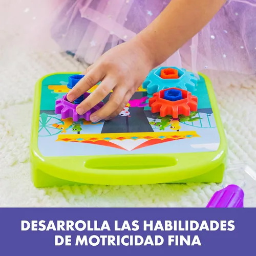 Vista 3 de Educational Insights Taller de Engranajes de Diseño y Taladro - Juguetes de Construcción y Herramientas para Niños Pequeños, Set de Herramientas