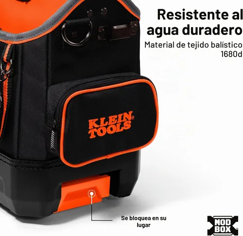 Vista 7 de Klein Tools 62202MB Bolsa de Herramientas MODbox, Parte de la Estación de Trabajo Móvil MODbox, 33 Bolsillos, Amplio Almacenamiento de Herramientas