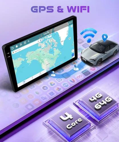 Vista 5 de Rimoody 4G+64G Estéreo de Coche para Suzuki Swift 2005-2010 CarPlay Inalámbrico Android Auto, Radio de Coche Android 15 Pantalla Táctil Integrada