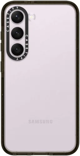 Vista 44 de CASETiFY Funda de impacto para Galaxy S22+ - Adhesivo Aries Moross, color negro transparente