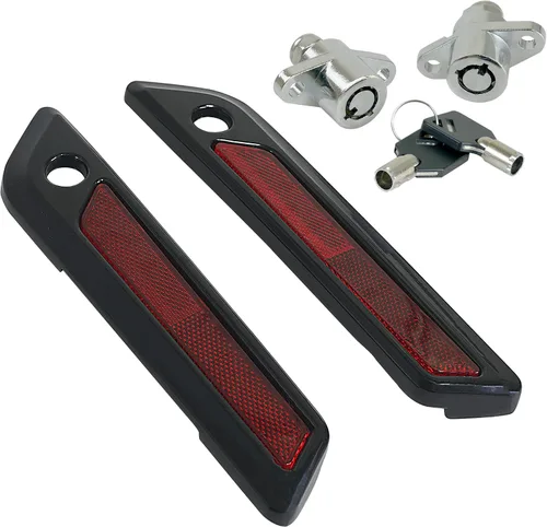 Vista 14 de Insertos de reflector para alforja de sillín para bolsa de sillín Harley, cubierta de cierre para Touring Street Electra Road Glide 2014-2024