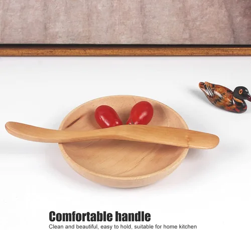 Vista 4 de Zerodis 5 cuchillos de mantequilla japoneses de madera para cocina casera con diseño de asa, adecuado para mantequilla, salsa de mostaza, mayonesa