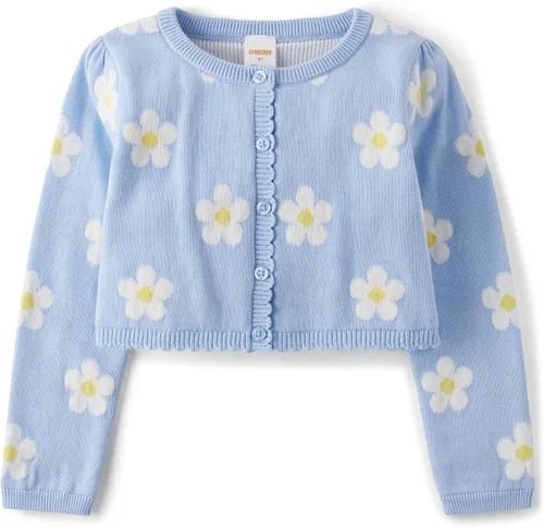 Vista 24 de Gymboree - Cárdigan de manga larga con botones frontales para bebés y niñas pequeñas