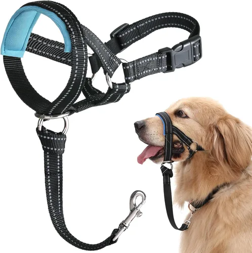 Vista 8 de BARKLESS Collar de cabeza de perro, sin tirones, con acolchado suave, arnés acolchado suave reflectante para perros pequeños y medianos