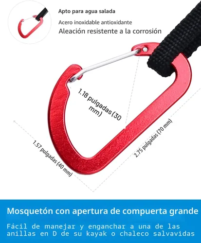 Vista 6 de OCEANBROAD Kayak Paddle Leash Accessories for Kayaking Fishing Paddle Board