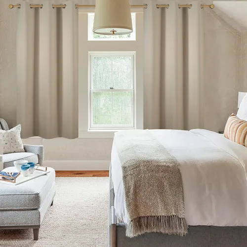 Vista 7 de Diraysid Cortinas opacas beige con ojales para dormitorio, con aislamiento térmico, cortinas de oscurecimiento de habitación, 38 x 54 pulgadas, 2