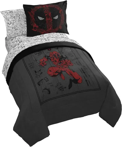 Vista 63 de Jay Franco Disney Lilo and Stitch - Juego de edredón tamaño Twin, ropa de cama de 5 piezas, incluye juego de sábanas y fundas de almohada, ropa