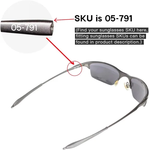 Vista 6 de Walleva - Lentes de repuesto para gafas de sol Oakley Half Wire XL, 9 opciones disponibles