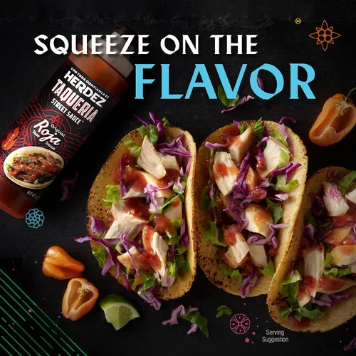 Vista 4 de HERDEZ TAQUERIA STREET SAUCE, paquete variado con Habanero, Verde, Roja y Chipotle, botellas exprimibles de 9 onzas (paquete de 4) – Auténtico sabor