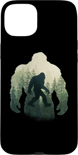 Vista 9 de Sasquatch Yeti Figure Nature Double Exposure Bigfoot Case for iPhone 17
