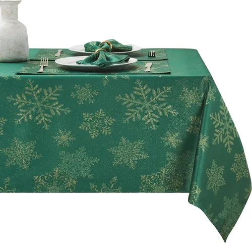 Vista 32 de Mantel redondo de poliéster resistente al agua y las manchas, lavable, mantel de tela para mesa de cocina y comedor