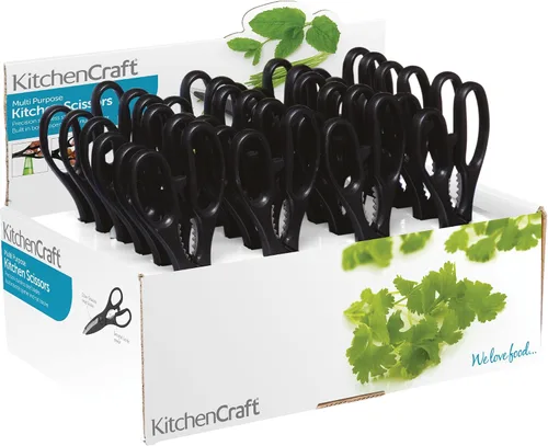 Vista 3 de KitchenCraft KCSCISSORMP - Tijeras de cocina y abrebotellas, acero inoxidable, 8.3 in, color negro