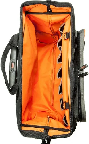 Vista 10 de Klein Tools 55452RTB Bolsa de herramientas, resistente al agua, organizador de almacenamiento de herramientas que rueda sobre ruedas resistentes