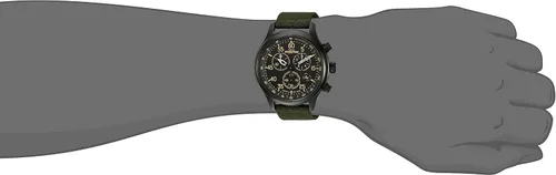Vista 5 de Timex Men's Expedition Field Chrono Analog Quartz Silicone Strap, Black, 20 Casual Watch (Model TW4B207009J)