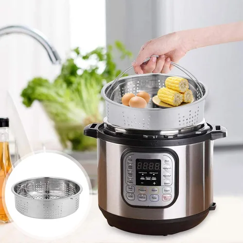 Vista 2 de BESTonZON Tamale Pot Tamale Pot Acero Inoxidable Cocción al Vapor Mariscos Cesta Vegetal Mini Cesta Estante Cocina Vapor Vegetales Cocinadoras