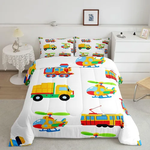 Vista 18 de Feelyou Juego de ropa de cama con diseño de arco iris, juego de edredón para niños, niñas, decoración de notas musicales, edredón de microfibra