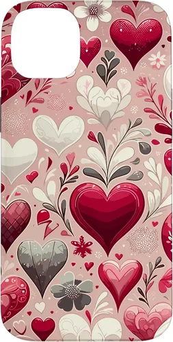 Vista 13 de Funda romántica para iPhone 11 Pro Max con corazones encantadores para el día de San Valentín