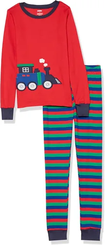 Vista 6 de Gymboree Conjunto de pijama unisex de algodón de Navidad de 2 piezas, niño grande, niño pequeño, gimnasio para bebé