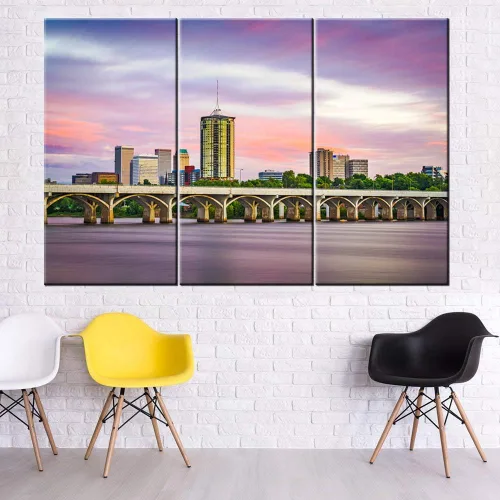 Vista 103 de San Antonio Sundown - Impresión en lienzo, paisaje de ciudad de pared grande, paisaje urbano extra grande de Texas, impresión de pared de horizonte