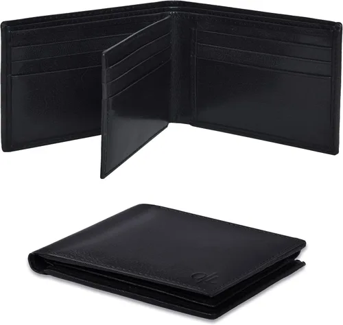 Vista 59 de Carteras RFID delgadas para hombres - Cartera de bolsillo frontal de piel genuina