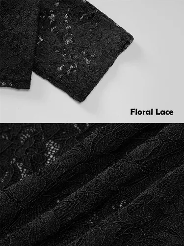 Vista 6 de Leggings ajustados de encaje sexy para mujer con cremallera cintura alta estampado de letras pantalones de malla transparente floral ropa de club